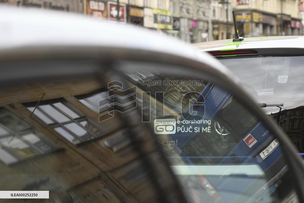 VW e-up! carsharing company GreenGo, car, share, Prague