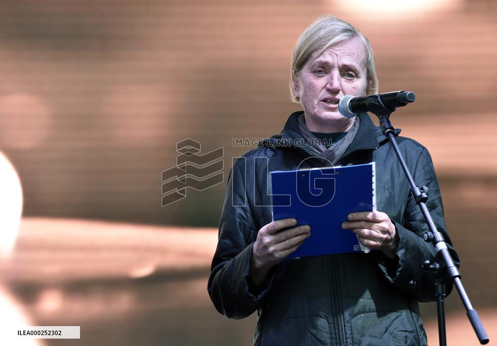Public gathering commemorating murder of Slovak investigative journalist Jan Kuciak