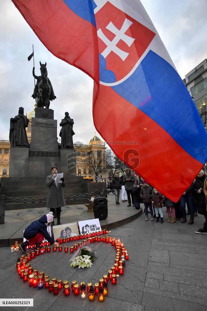 Public gathering commemorating murder of Slovak investigative journalist Jan Kuciak