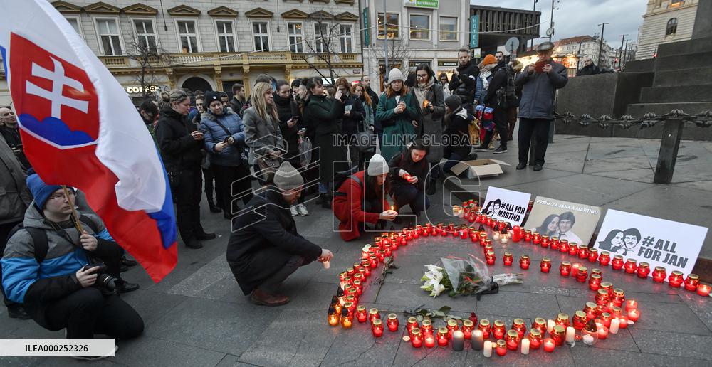 Public gathering commemorating murder of Slovak investigative journalist Jan Kuciak
