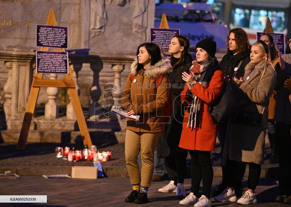 Public gathering commemorating murder of Slovak investigative journalist Jan Kuciak