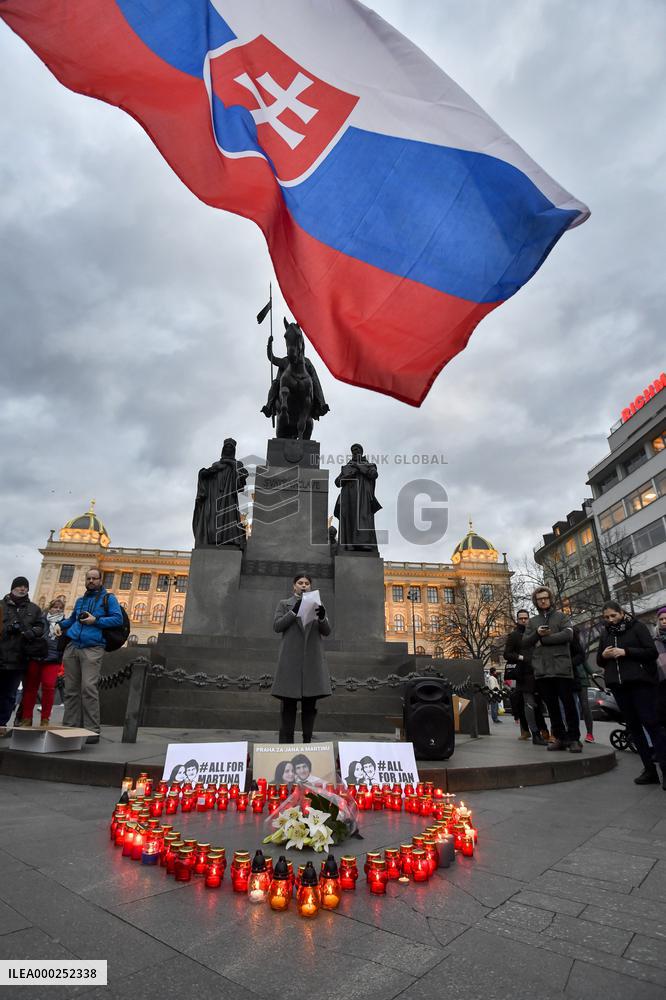 Public gathering commemorating murder of Slovak investigative journalist Jan Kuciak
