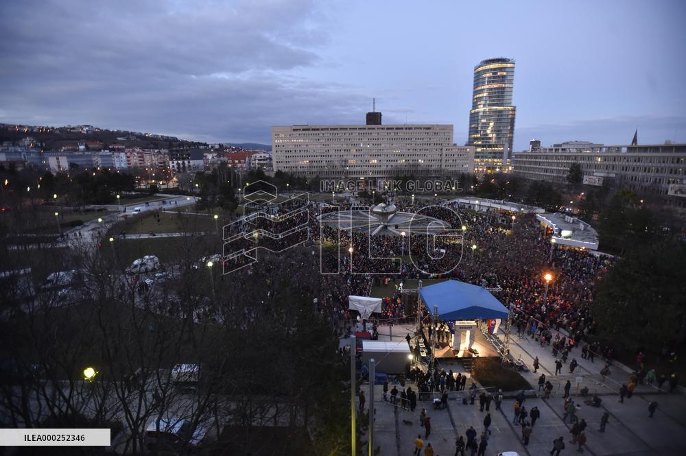 Public gathering commemorating murder of Slovak investigative journalist Jan Kuciak