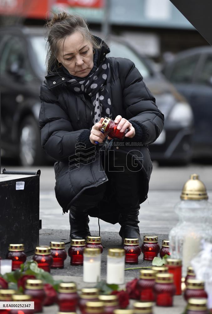 Public gathering commemorating murder of Slovak investigative journalist Jan Kuciak