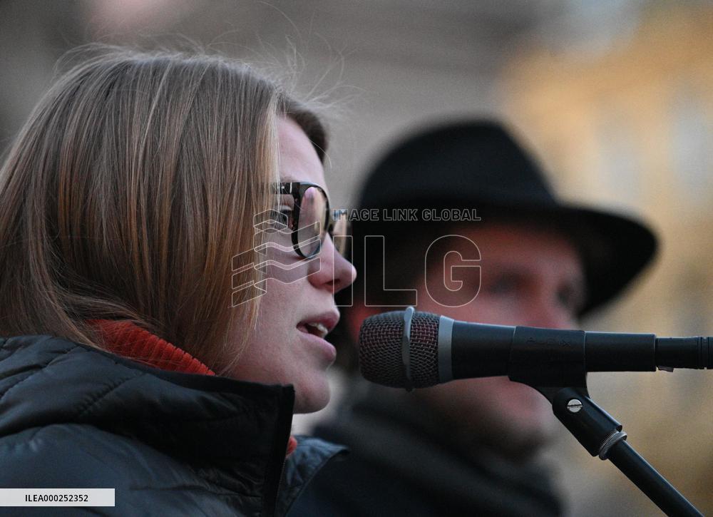 Public gathering commemorating murder of Slovak investigative journalist Jan Kuciak