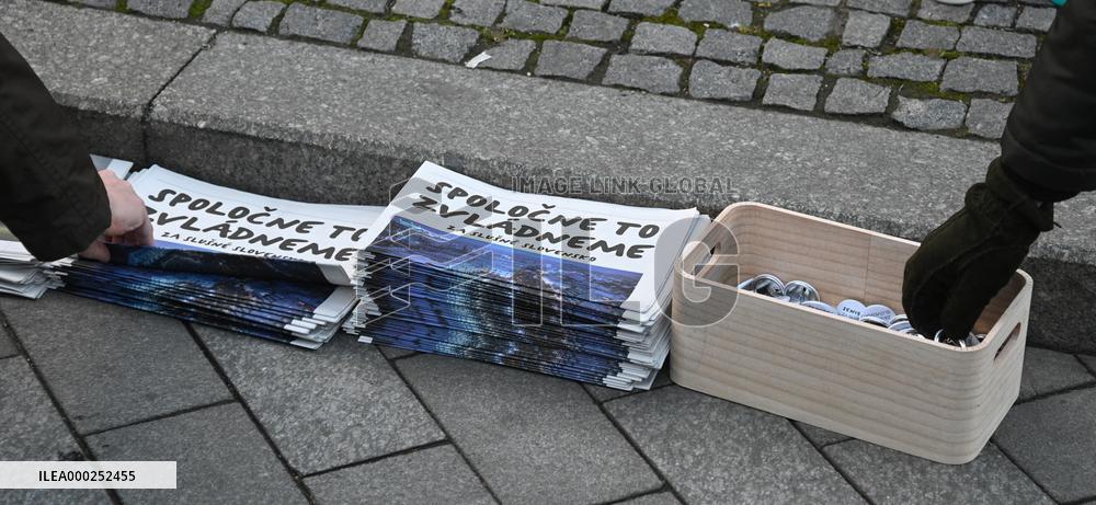 Public gathering commemorating murder of Slovak investigative journalist Jan Kuciak