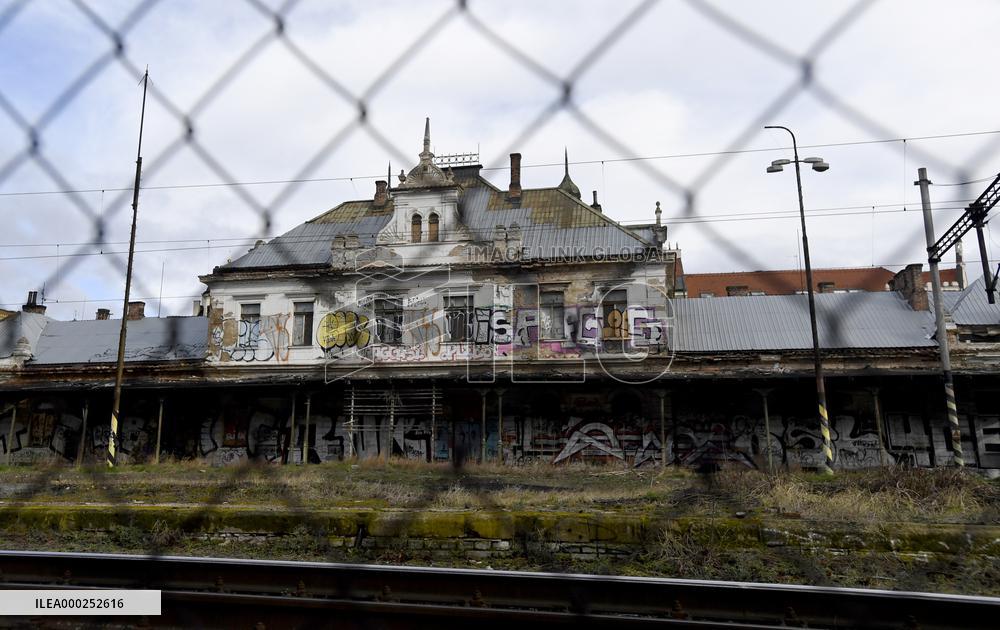 abandoned Praha-Vysehrad Railway Station