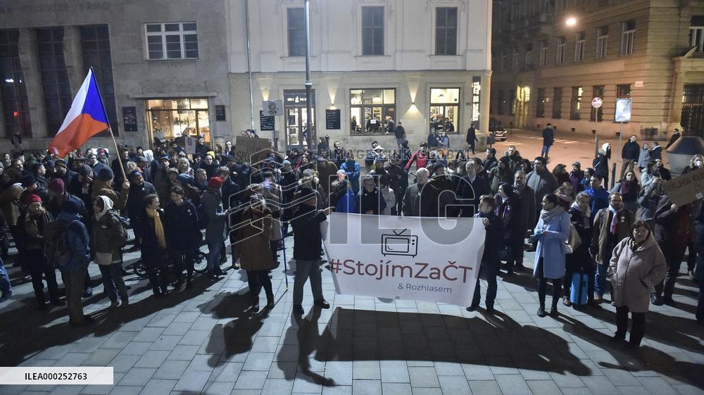 Protest event, Million Moments for democracy, Brno Together, against Stanislav Krecek ombudsman