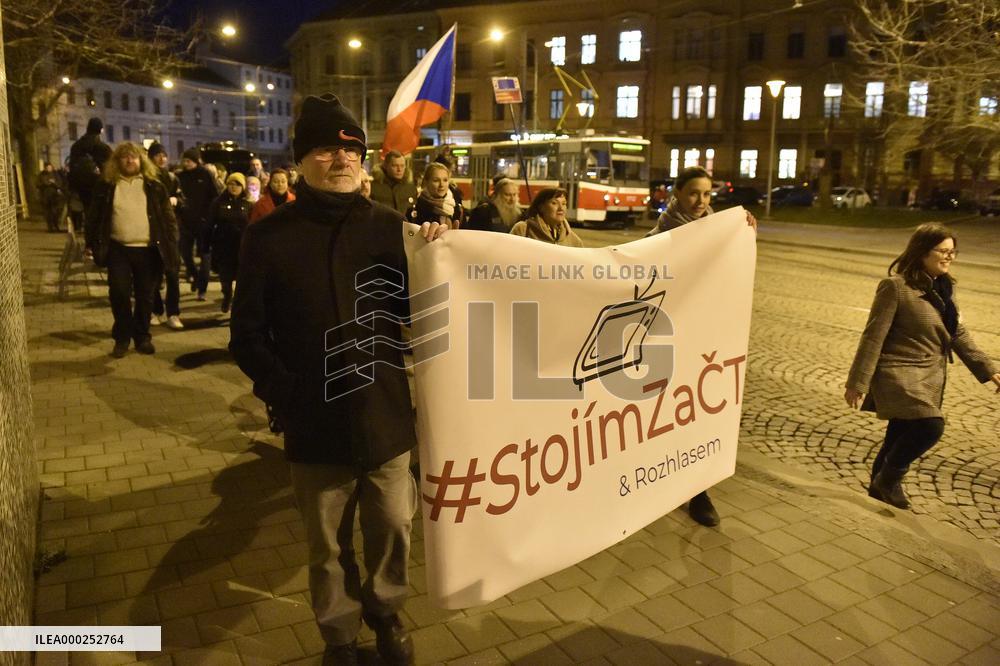 Protest event, Million Moments for democracy, Brno Together, against Stanislav Krecek ombudsman