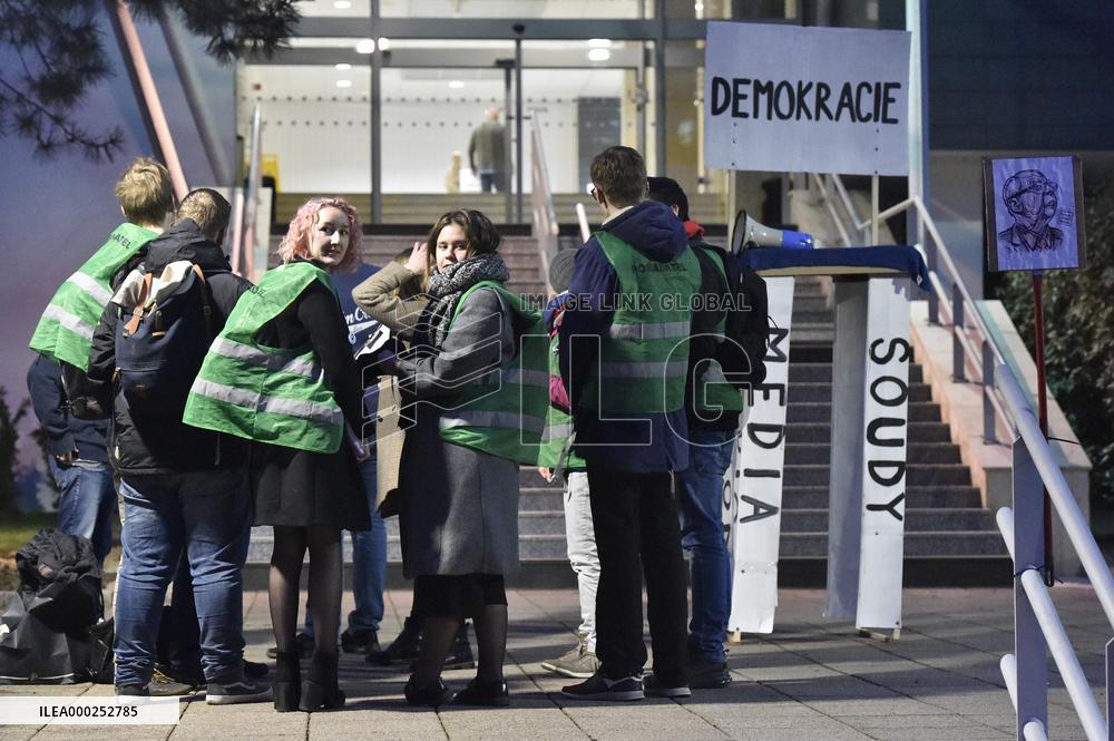 Protest event, Million Moments for democracy, Brno Together, against Stanislav Krecek ombudsman