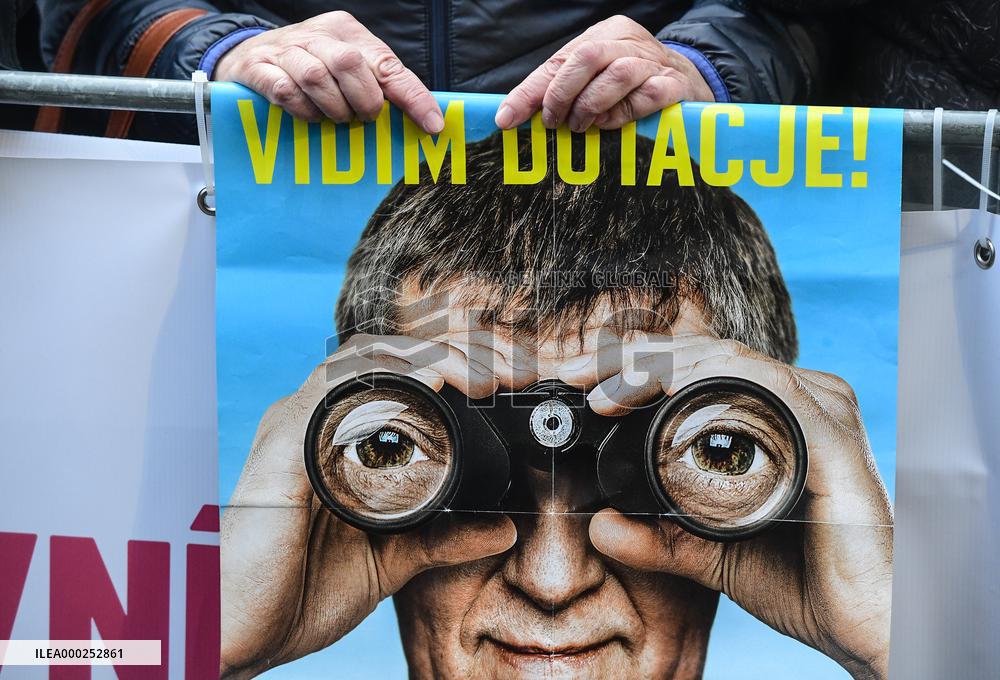protest rally staged by the Million Moments for Democracy in Prague