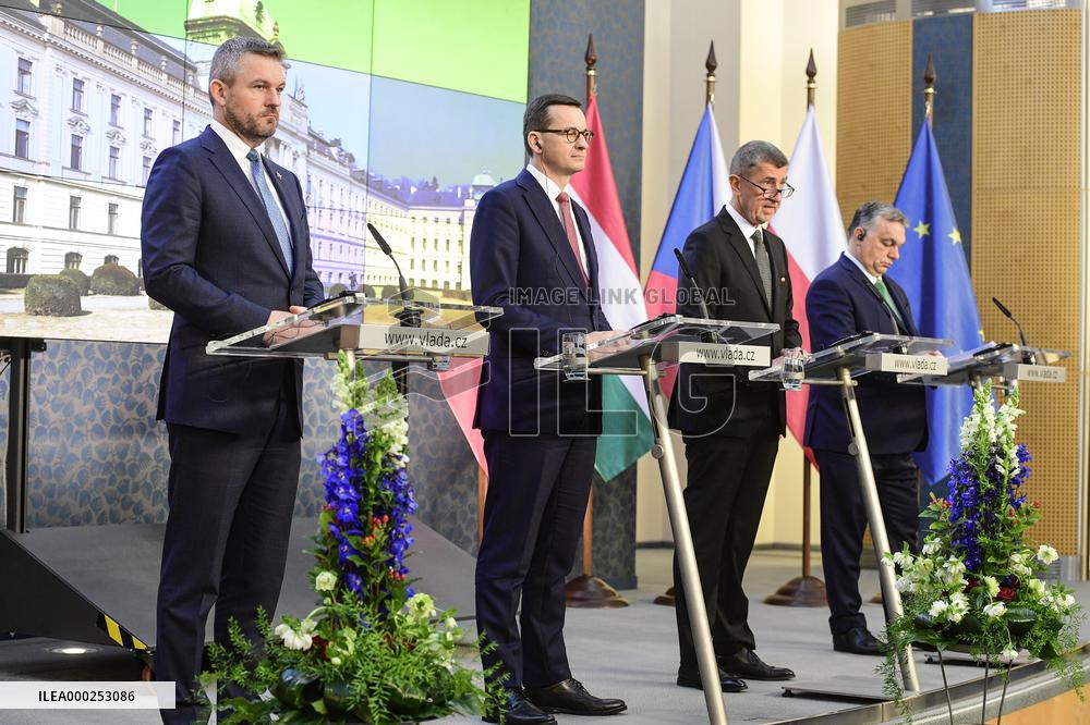 Peter Pellegrini, Mateusz Morawiecki, Andrej Babis, Viktor Orban