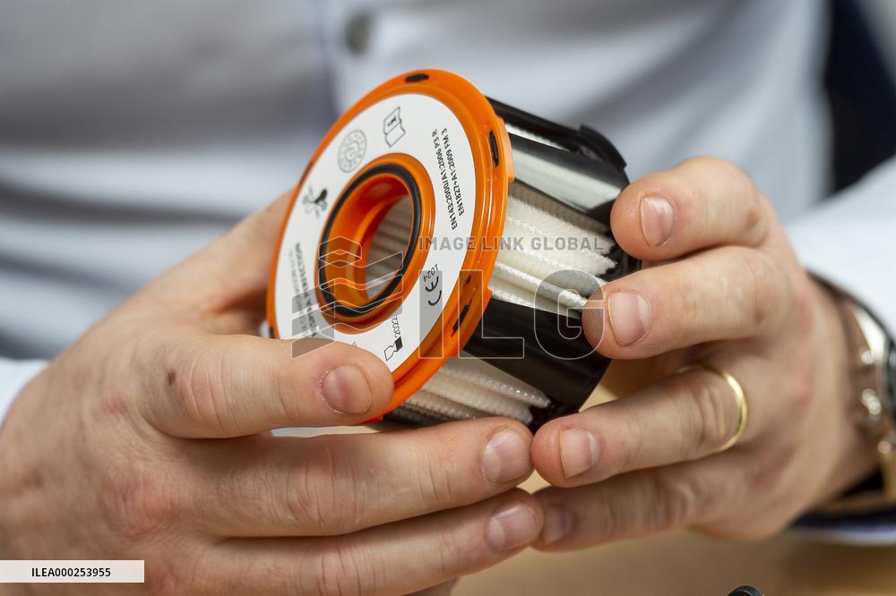 Half mask Respira Compact, Filter Respira Perfection P3, Company Nanologix
