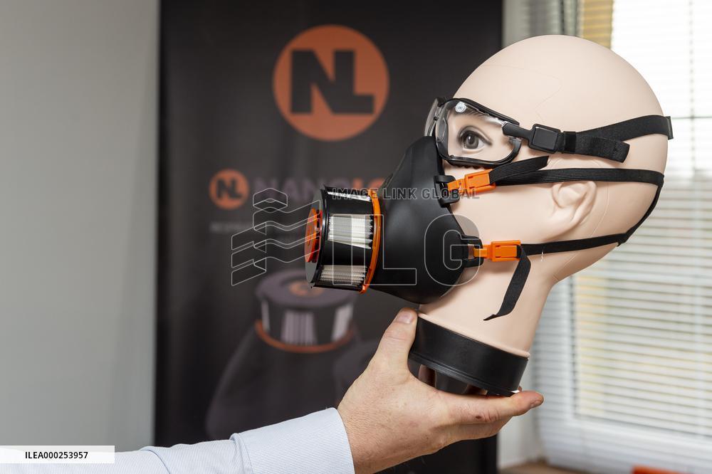 Half mask Respira Compact, Filter Respira Perfection P3, Company Nanologix