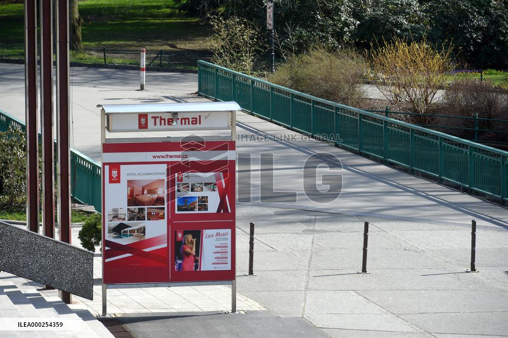Karlovy Vary, Karlsbad, spa town, empty