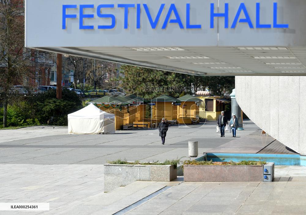 Karlovy Vary, Karlsbad, spa town, empty, Festival hall