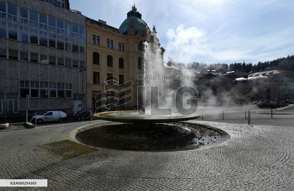 Karlovy Vary, Karlsbad, spa town, empty