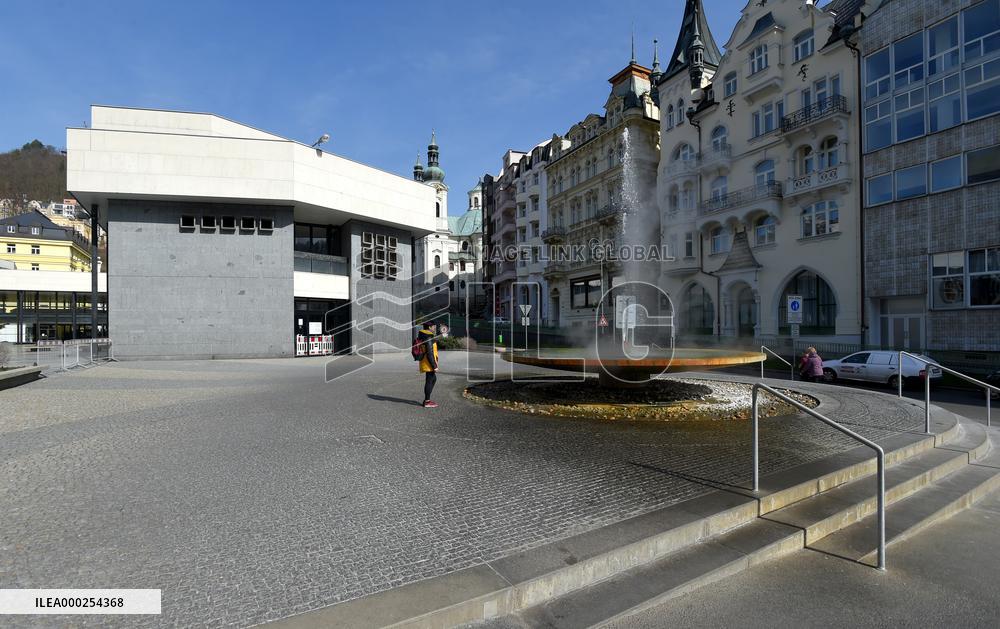 Karlovy Vary, Karlsbad, spa town, empty