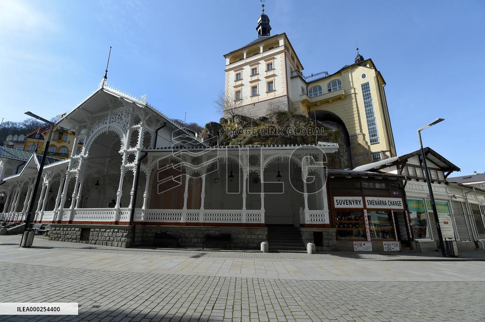 Karlovy Vary, Karlsbad, spa town, empty