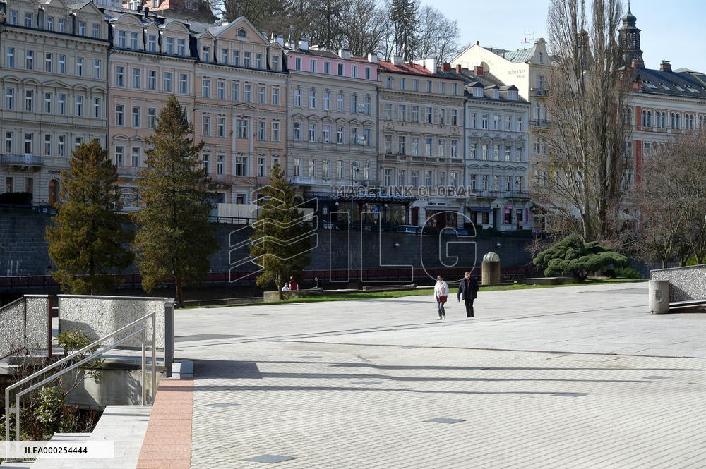 Karlovy Vary, Karlsbad, spa town, empty, Festival hall