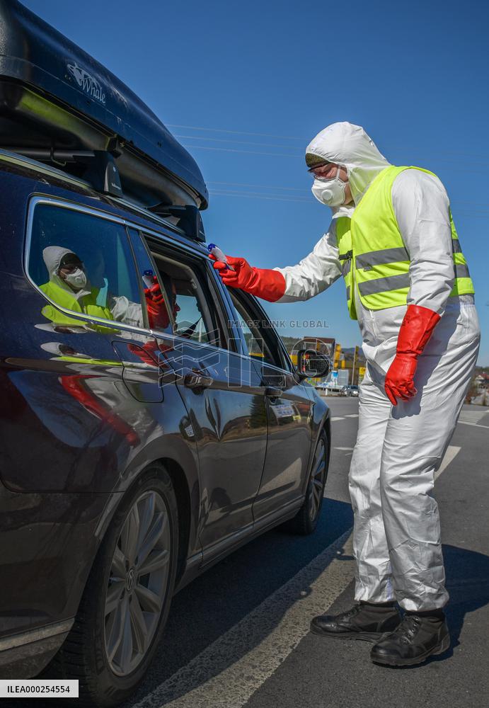 Border control Dolni Dvoriste, Austria, Czech Republic