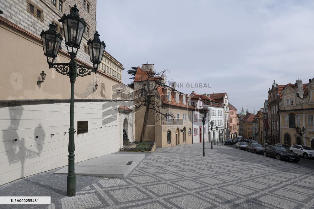 Nerudova Street, without tourist, empty, state of emergency over coronavirus across Czech Republic