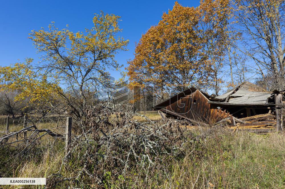 Chernobyl zone, restricted territory, an abandoned village