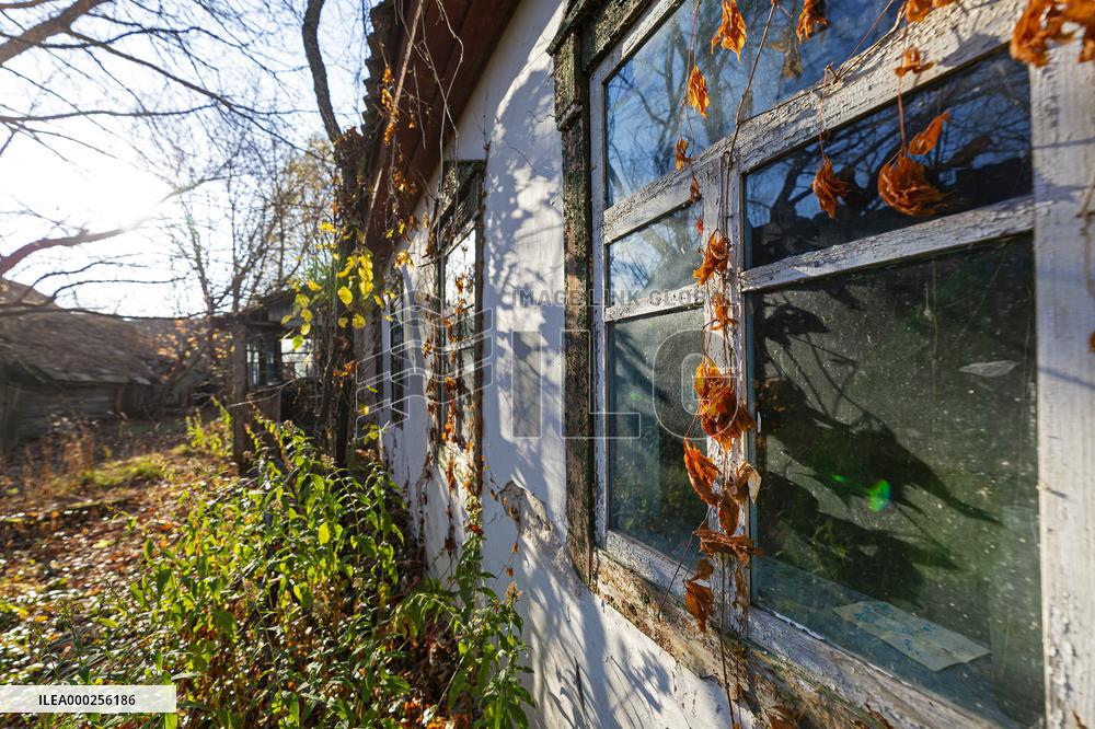 Chernobyl zone, restricted territory, an abandoned village