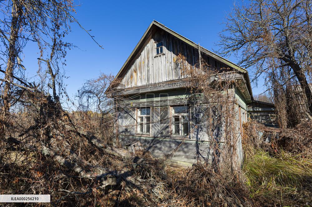 Chernobyl zone, restricted territory, an abandoned village
