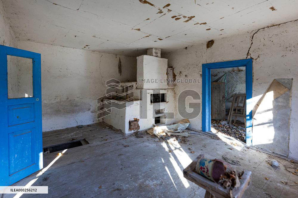 Chernobyl zone, restricted territory, an abandoned village