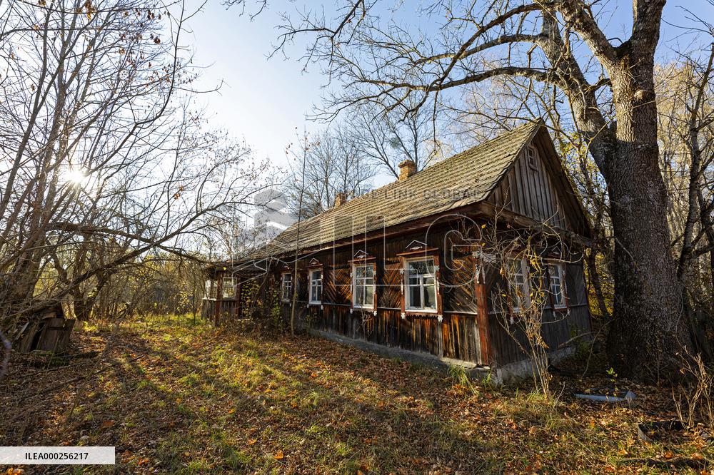 Chernobyl zone, restricted territory, an abandoned village