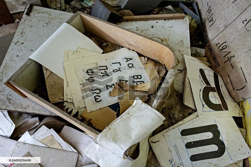 Chernobyl zone, restricted territory, Chernobyl School