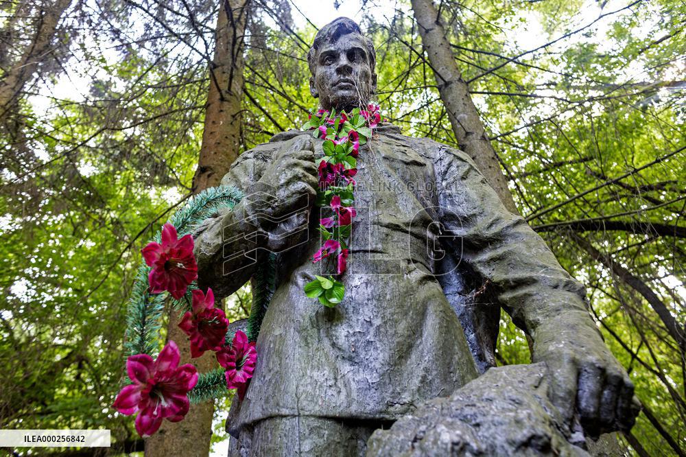 Chernobyl zone, restricted territory, monument