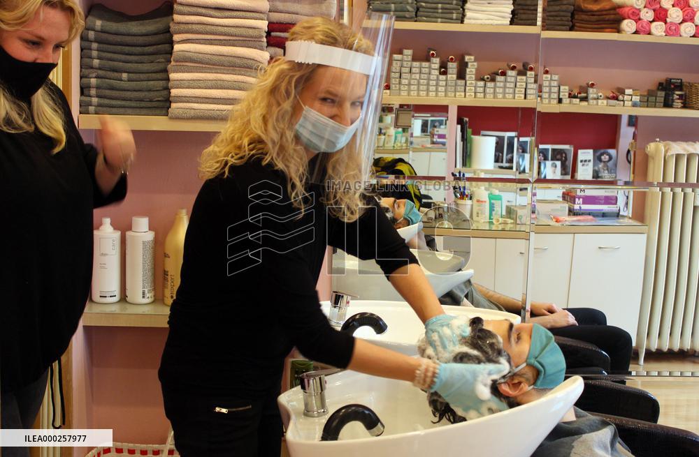 Hairdressers, reopen, epidemic, pandemic, covid-19. coronavirus