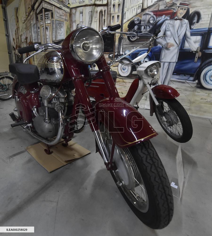 Exhibition of motorcycles JAWA 500, 50, in Oldtimer museum in Koprivnice