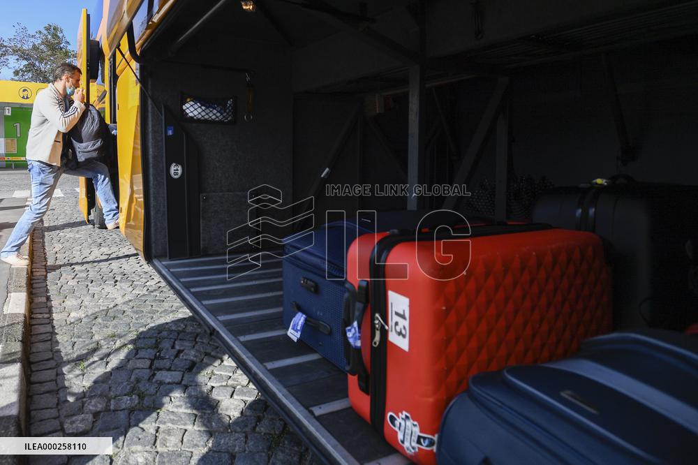 first RegioJet bus from Prague to Germany after coronavirus