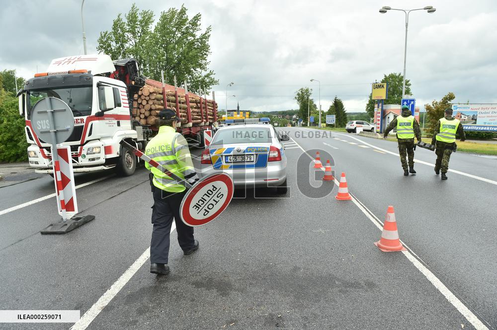 Dolni Dvoriste-Wullowitzborder crossing between Austria and the Czech Republic