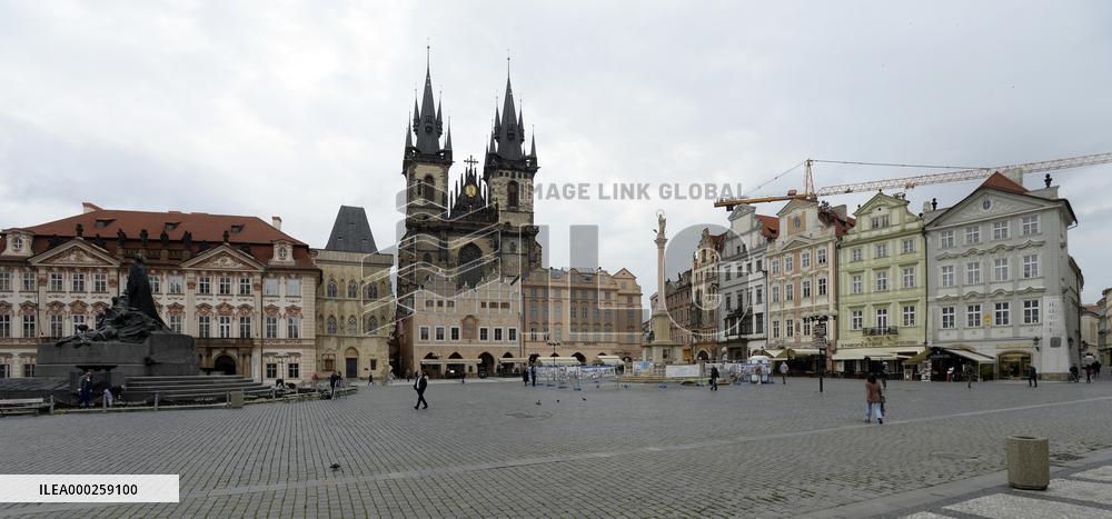 imitation of the 17th-century baroque Virgin Mary column on the Old Town Square in Prague
