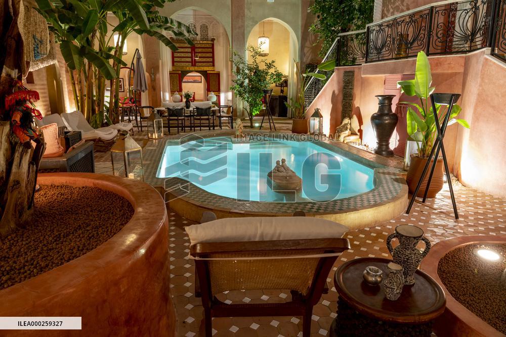 Luxury hotel Indian Palace, Marrakes, Morocco