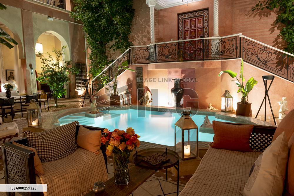 Luxury hotel Indian Palace, Marrakes, Morocco