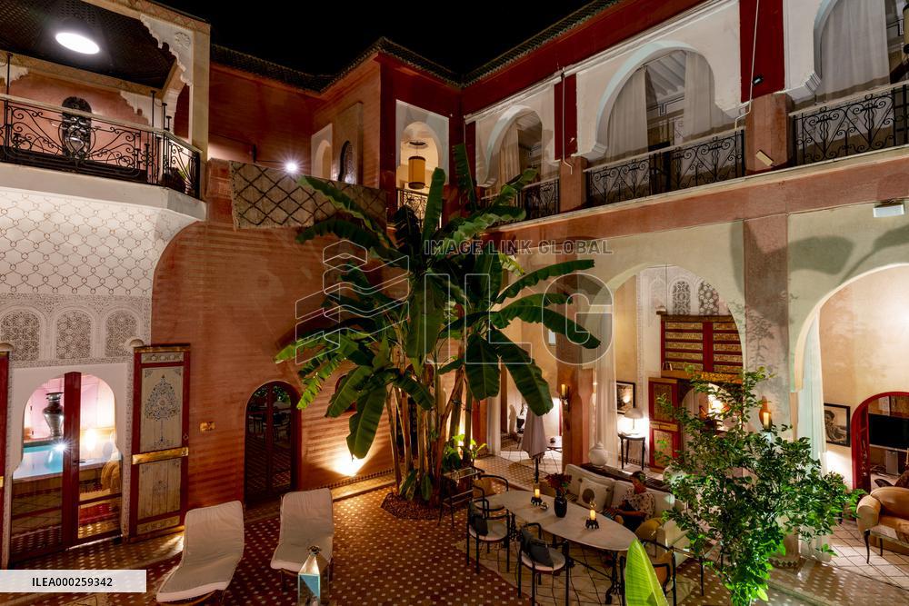 Luxury hotel Indian Palace, Marrakes, Morocco