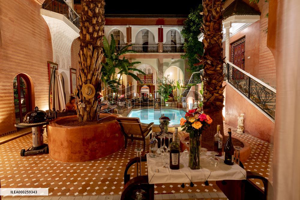 Luxury hotel Indian Palace, Marrakes, Morocco
