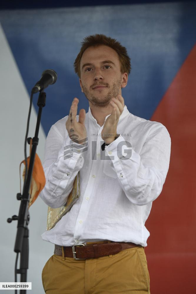 protest march of Million Moments for Democracy NGO against government steps not only during coronavirus epidemic, Mikulas Minar