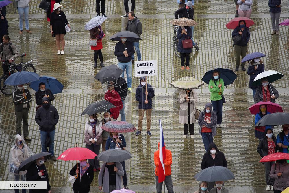 protest of Million Moments for Democracy NGO against government steps not only during coronavirus epidemic