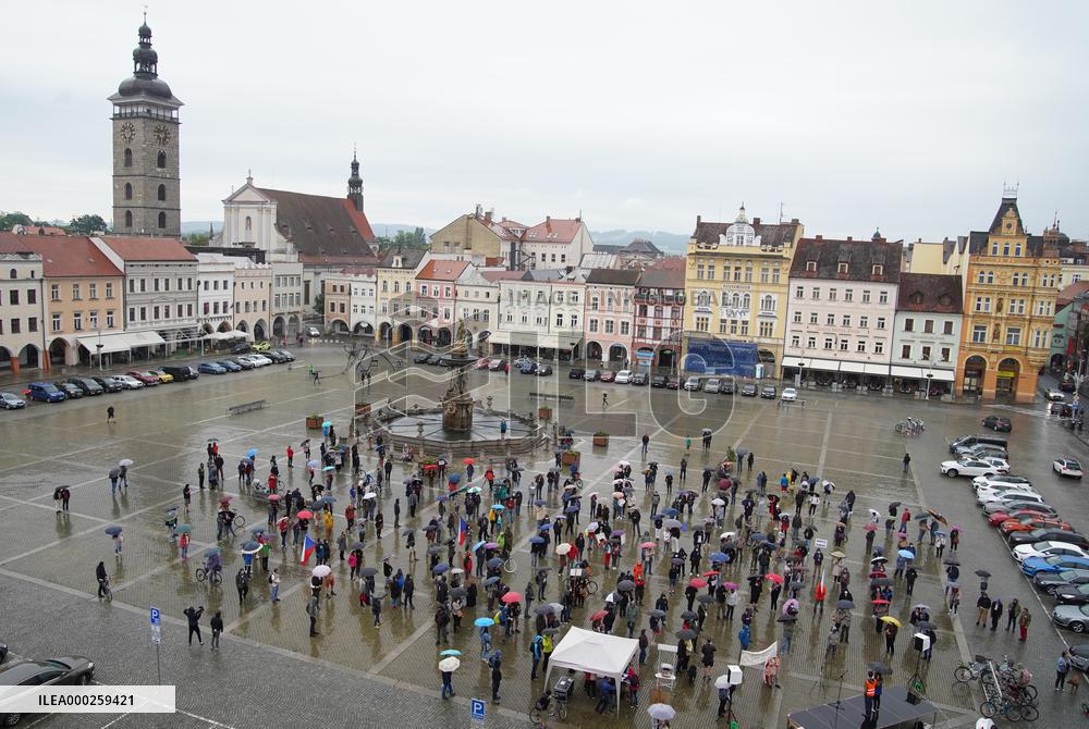 protest of Million Moments for Democracy NGO against government steps not only during coronavirus epidemic