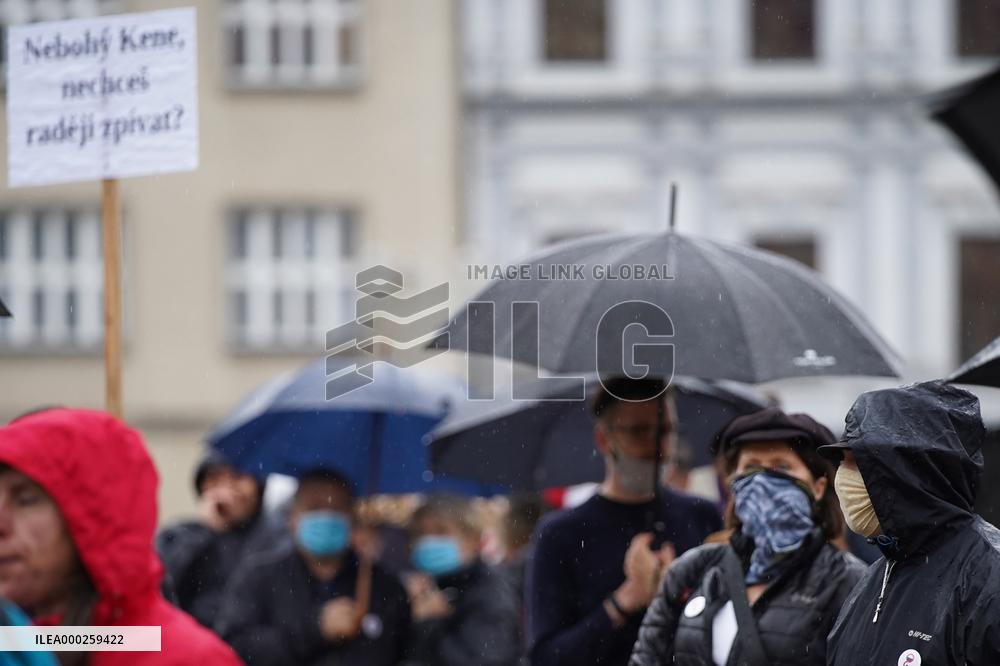 protest of Million Moments for Democracy NGO against government steps not only during coronavirus epidemic