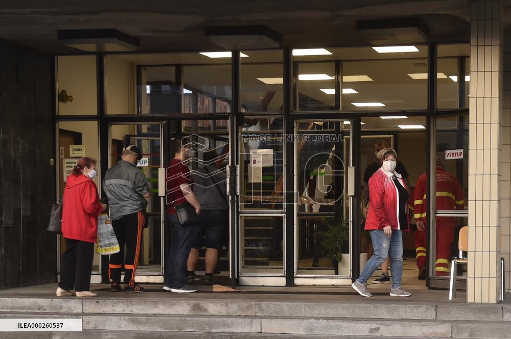 The CSM-North coal mine of the OKD company in Stonava, Blanket testing, coronavirus, COVID-19