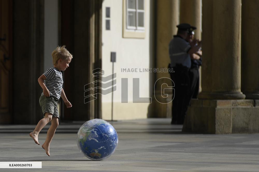 Extinction Rebellion activists, Prague, climate picnic