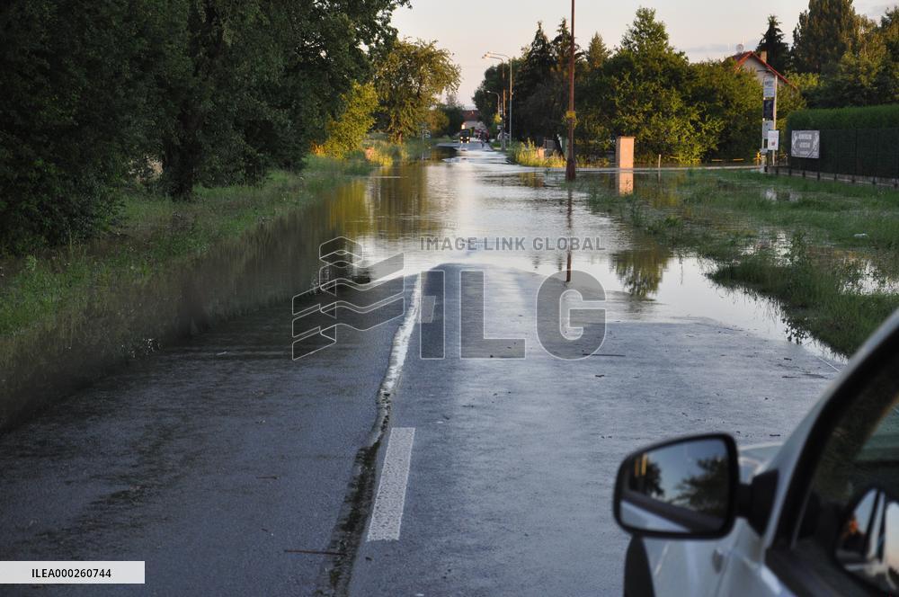 Flood in the village of Dolni Roven 2020.
