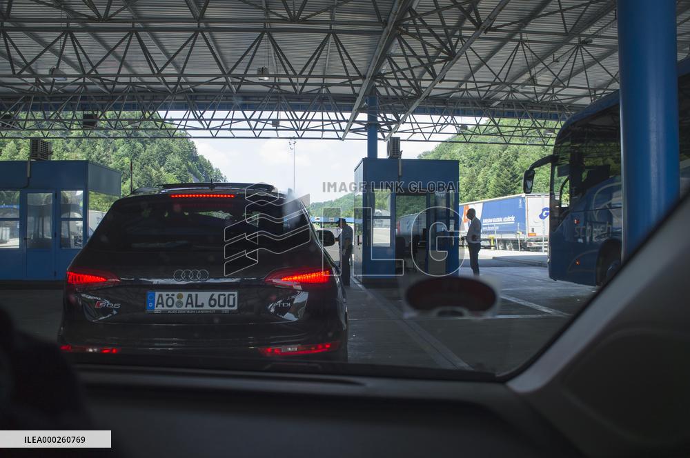 Macelj/Gruskovje border crossing - Croatia - Slovenia, HR-SLO, traffic